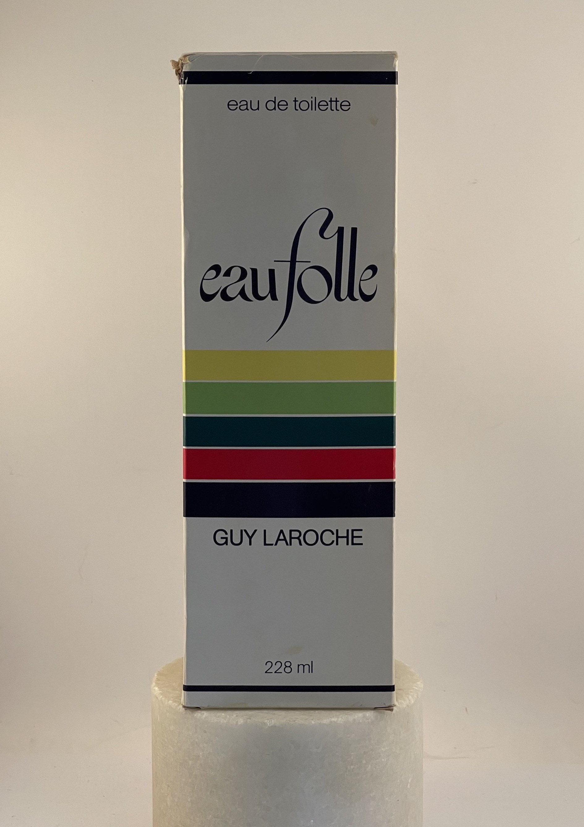 "Vintage Guy Laroche "Eau Folle" Laroche." Riesige 228 Ml Spritzglas. Nib. Äußerst Selten. Hergestellt in Frankreich. Auslaufmodell von Etsy - MePeGreece