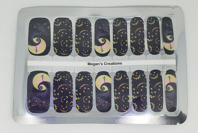 Halloween Design #207 Nagellack Wraps - Streifen von Etsy - MegansCreationsUS