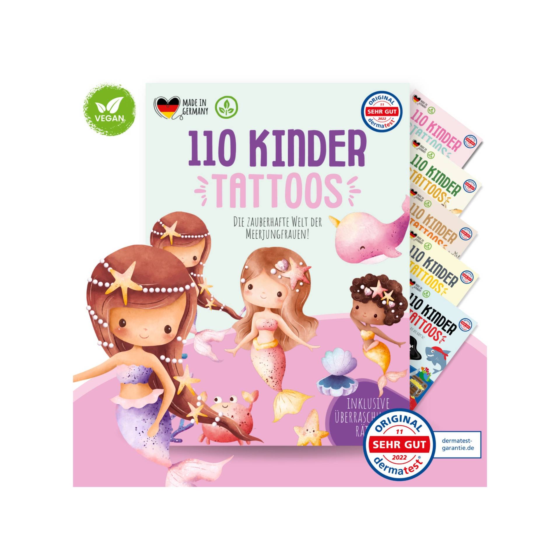 Meinbaby123® 110 Hautfreundliche Hauttattoos Für Kinder, Meerjungfrauen Tattoos, Geschenk Mädchen, Mitgebsel Kindergeburtstag von Etsy - MeinBaby123Shop