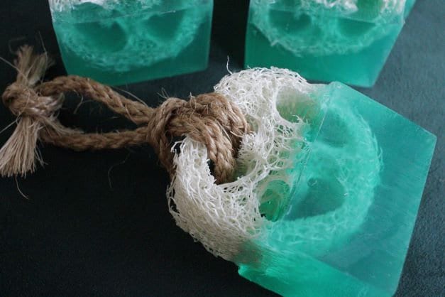 Eukalyptus Aloe Vera Glycerin Seife Mit Luffa Schwamm Eucalyptus Soap With Loofah Sponge von Etsy - MiaCaroDesign