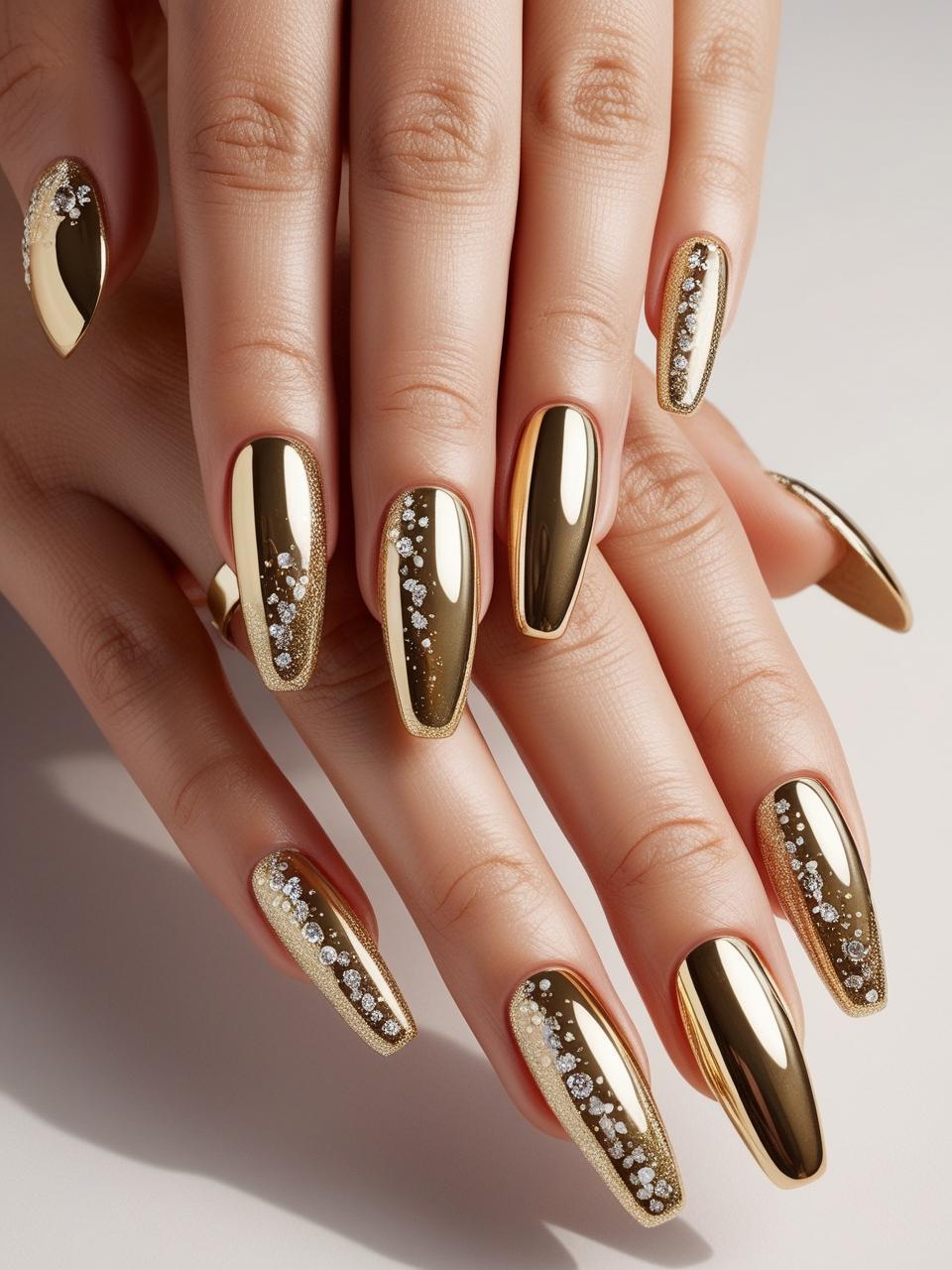 Goldenes Sternenlicht Press-On Nail Kit von Etsy - Midastouchnailstudio