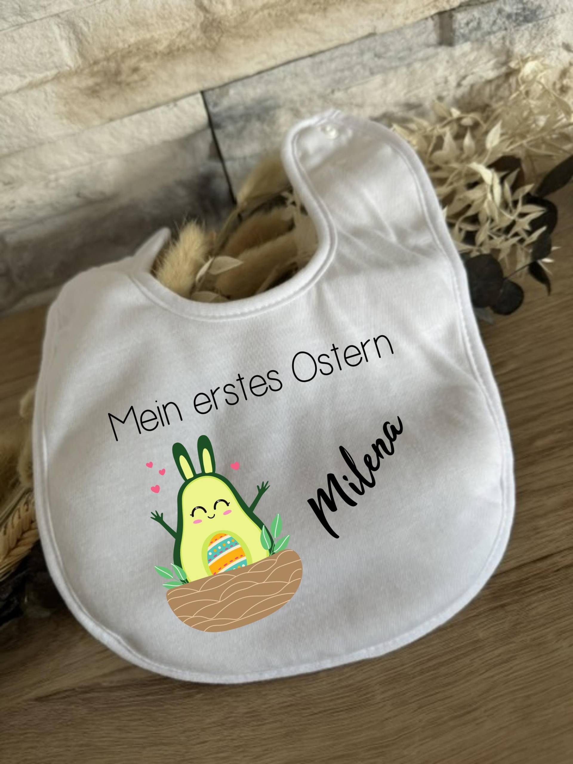 Baby Lätzchen Personalisierte Geschenke Name Erstes Ostern Geschenk Babyparty Babyshower Geburt Halstuch Babygeschenk Avocado Mama 2025 von Etsy - Milevo