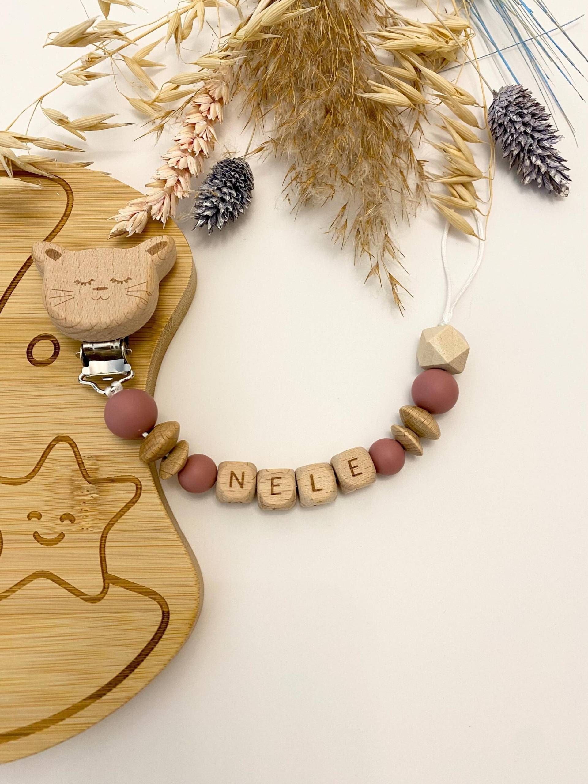 Schnullerkette Kugeln | Verschiedene Farben Personalisiert Mit Namen Schnullerclip Babygeschenk von Etsy - MindfulWallDesigns