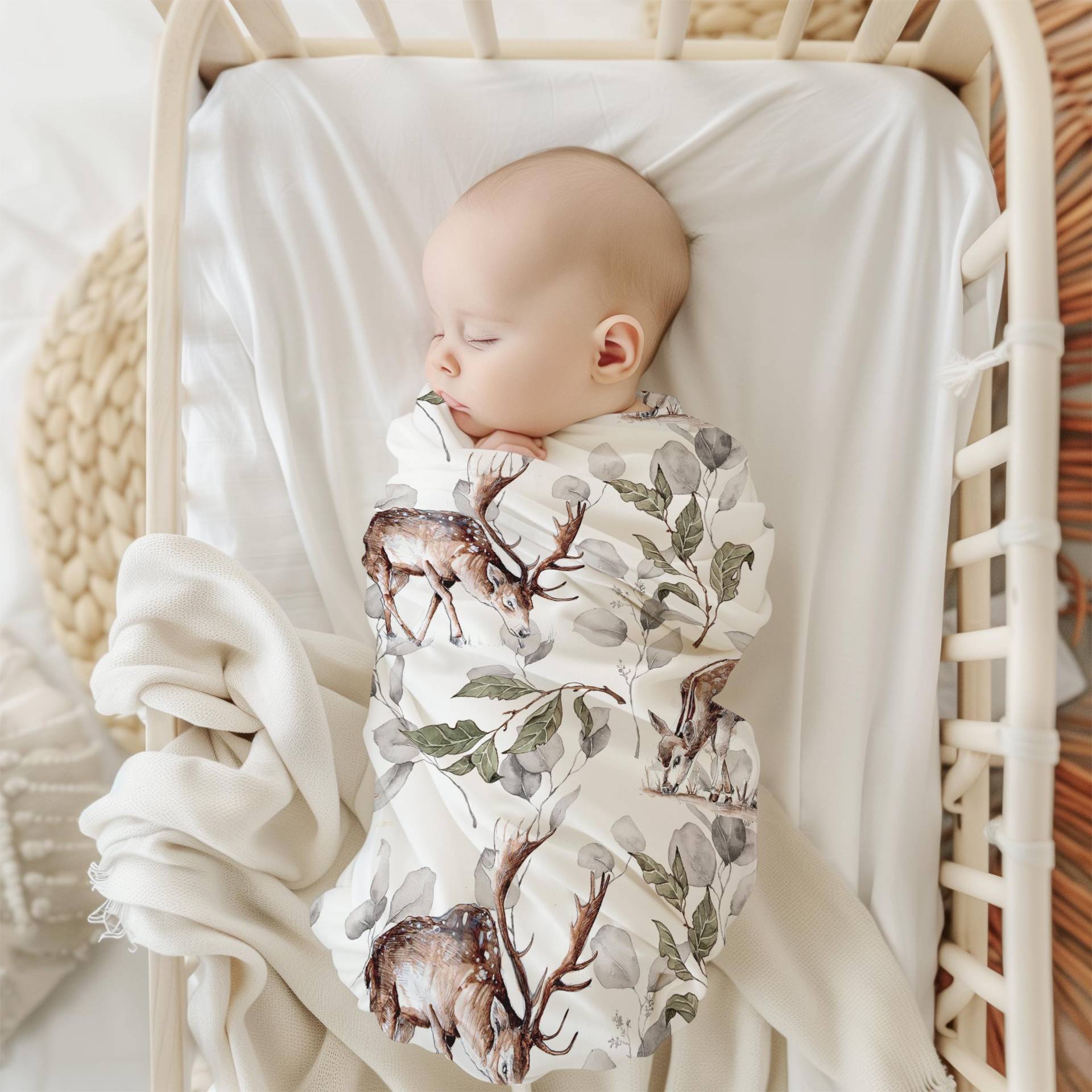 Maxi-Babydecke Wald Bambus Aquarell Vintage Geburtsgeschenk Schleier Stillen Hirsch Maxi-Babydecke Wald Bambus Aquarell Vintage Geburtsgeschenk Schleier Stillen Hirsch von Etsy - MinimakiDesign