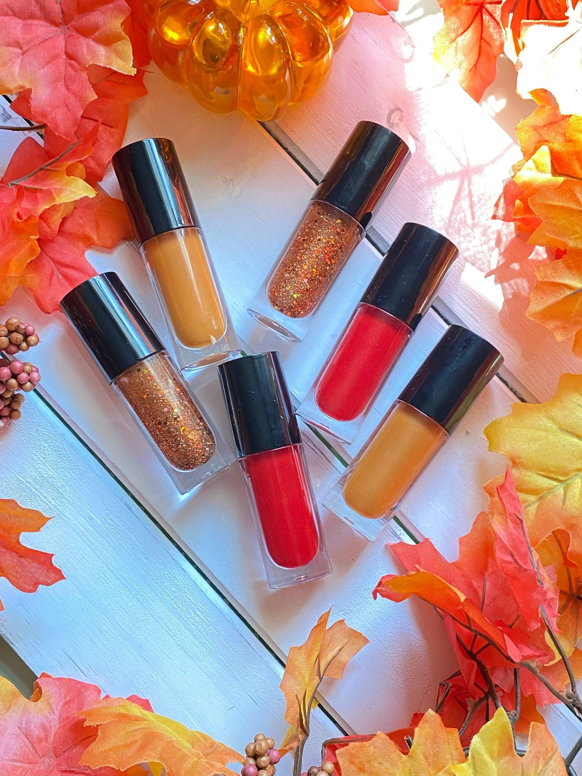 Herbst Lipgloss Bündel | Lippen Bundle Geschmacksrichtungen Kürbisgewürz, Zimtapfel, Karamellapfel von Etsy - MissKaysBoutiqueCo