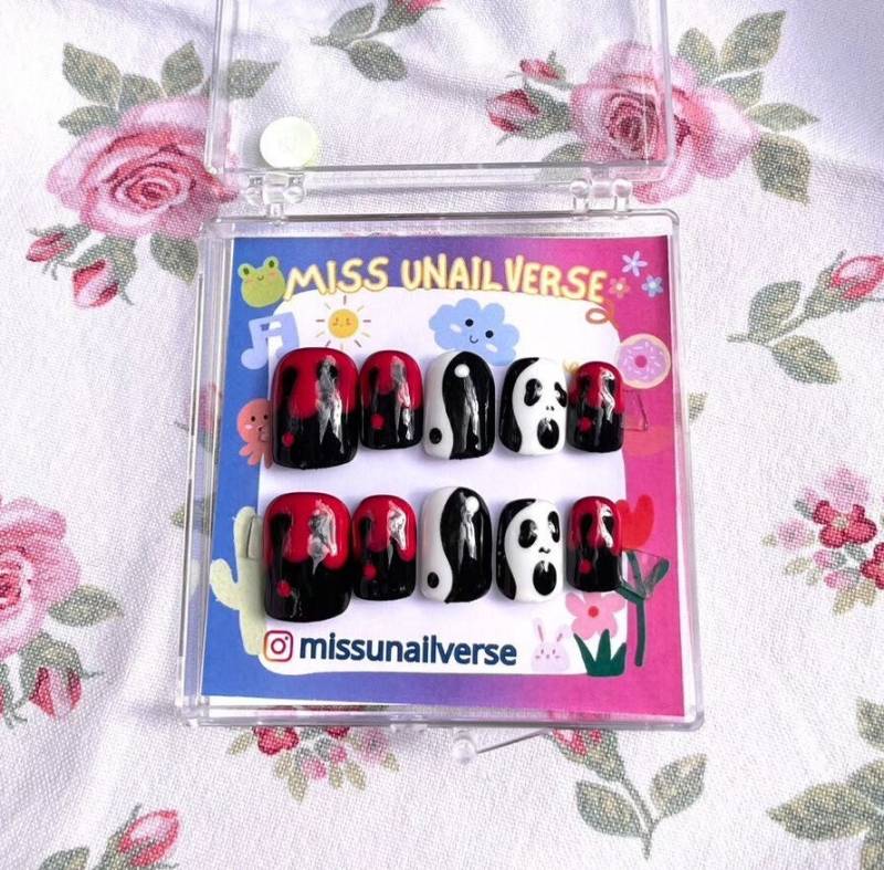 Press On Nails, Gel-Nägel, Glanzige Nägel, Punk-Nägel, Handgemacht, Rosa, Kleber-Nägel, Sticker-Nägel | Größe S M L von Etsy - MissUnailverse