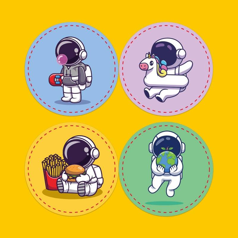 Astronaut Sticker Pack Aufkleber Vinyl von Etsy - MixedDecal