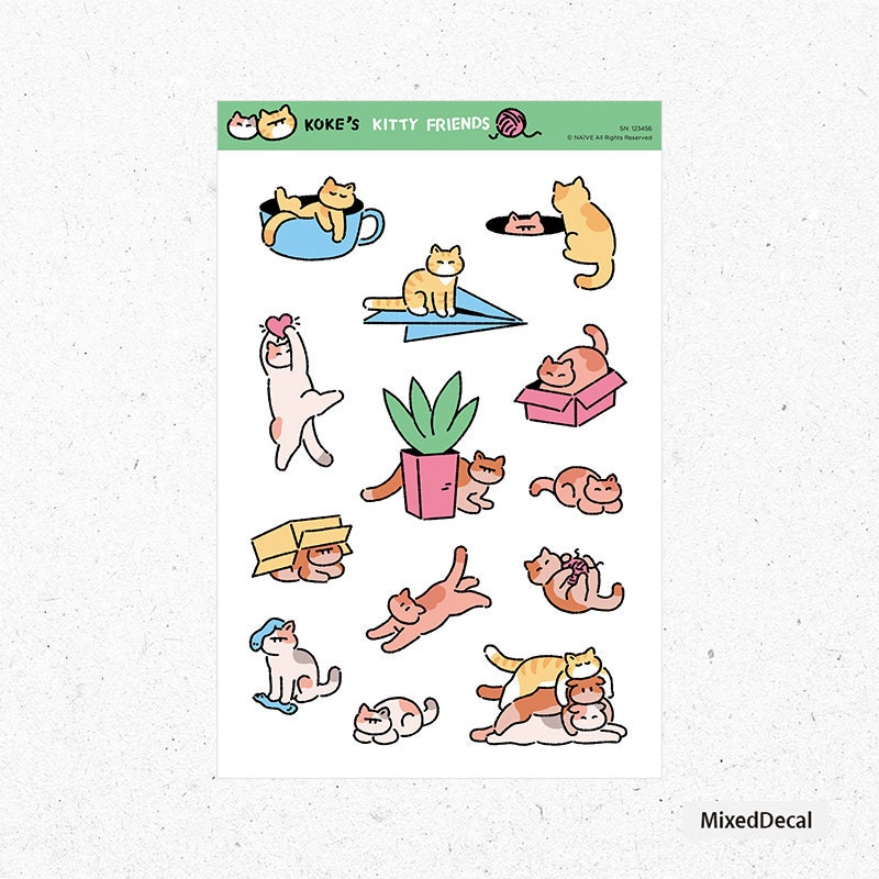 Koke Kitty Freunde Laptop Aufkleber Lustige Vinylschnitt Auto Dekor Personalisierte Haut Koke Kitty Freunde Laptop Aufkleber Lustige Vinylschnitt Auto Dekor Personalisierte Haut von Etsy - MixedDecal
