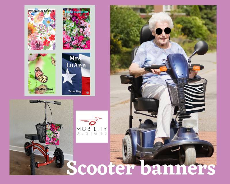 Personalisierte Elektroroller Zubehör-Knieroller Dekoration-Behinderten Roller Nummernschild-Personalisiertes Handicap Namensschild von Etsy - MobilityDesignBanner