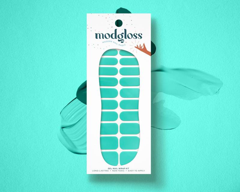 Bahama Blau Solid Color Nail Wrap Kit | Aqua Türkis Gel Nagellack-streifen von Etsy - ModglossCo