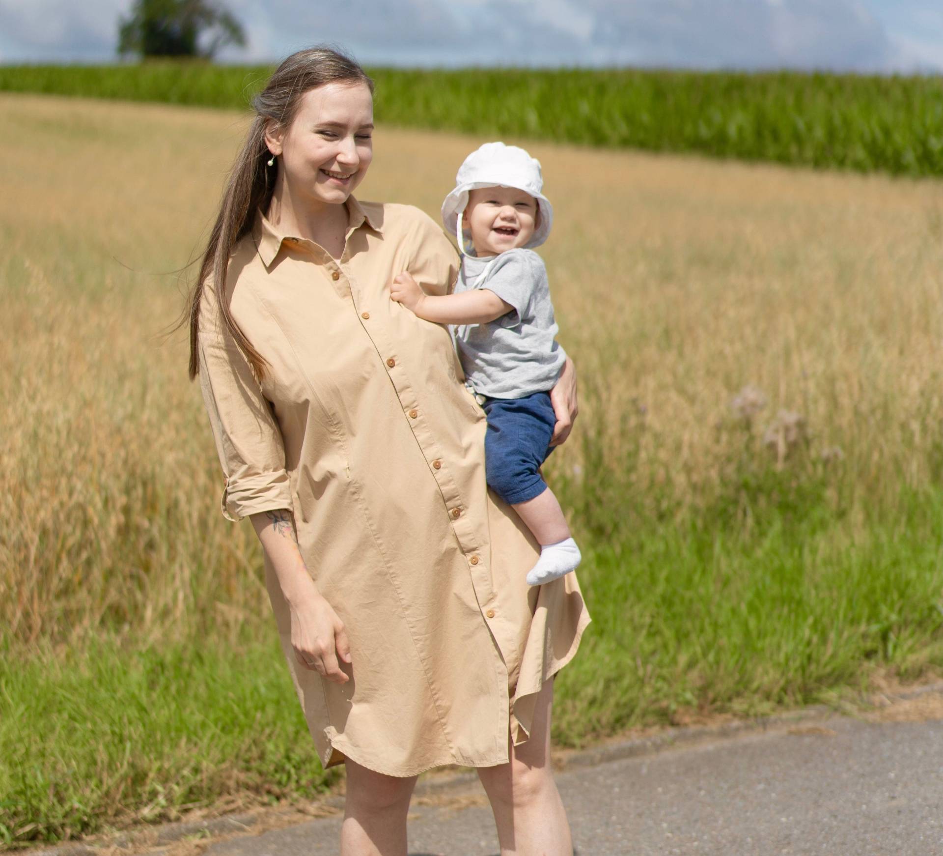 Stillkleid Sand 100% Baumwolle Diskretes Stillen in Der Öffentlichkeit von Etsy - MomsSecretsStillmode