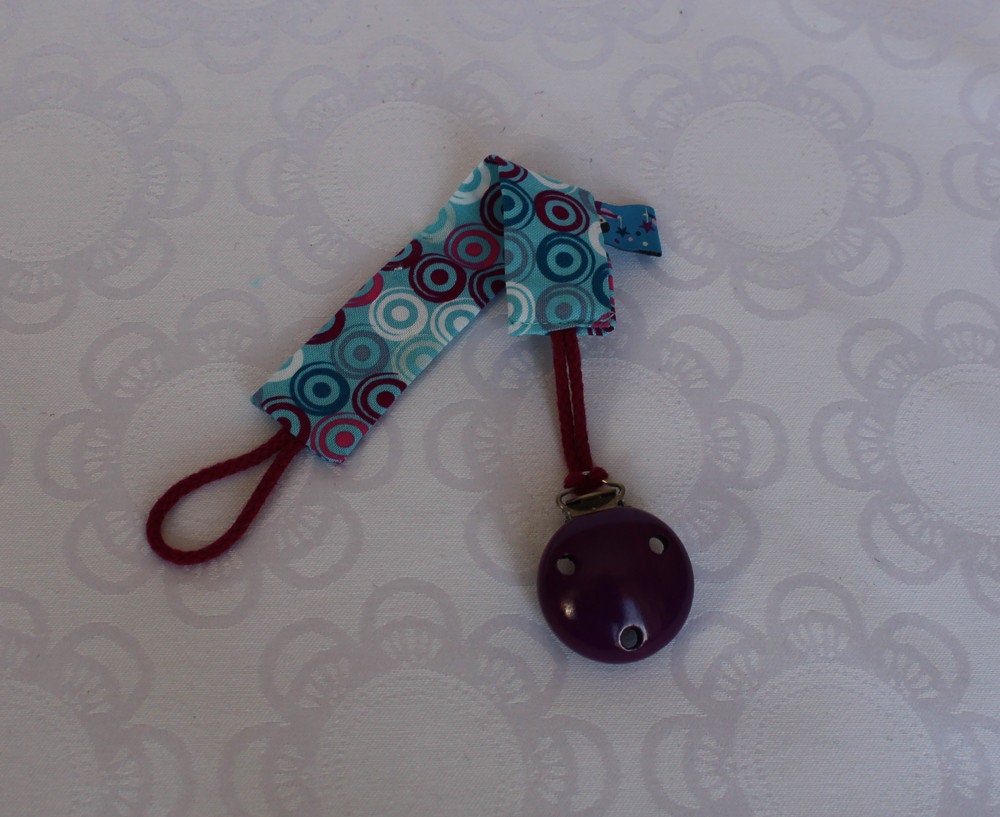 Schnullerband, Schnullerkette Aus Stoff - Kringel Lila, Blau, Hellblau, Clip Lila von Etsy - MonasNaehwelt