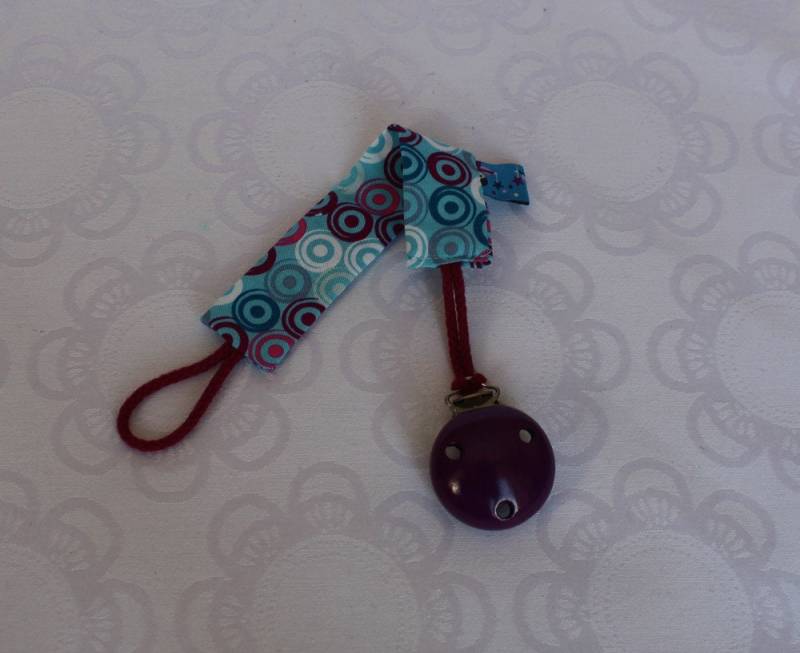 Schnullerband, Schnullerkette Aus Stoff - Kringel Lila, Blau, Hellblau, Clip Lila von Etsy - MonasNaehwelt