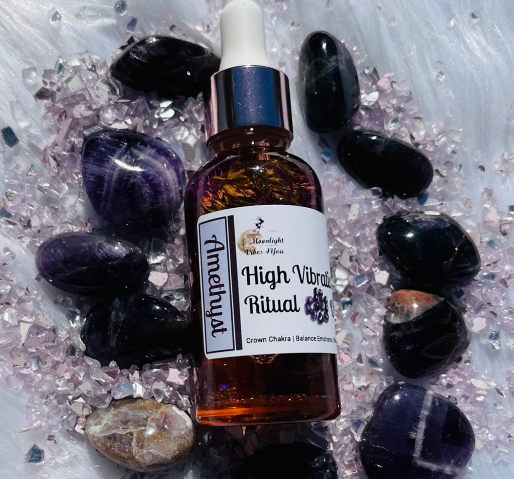 High Vibration „Amethyst" Ritualöl | Kronenchakra Öl von Etsy - MoonlightVibes4YouTM