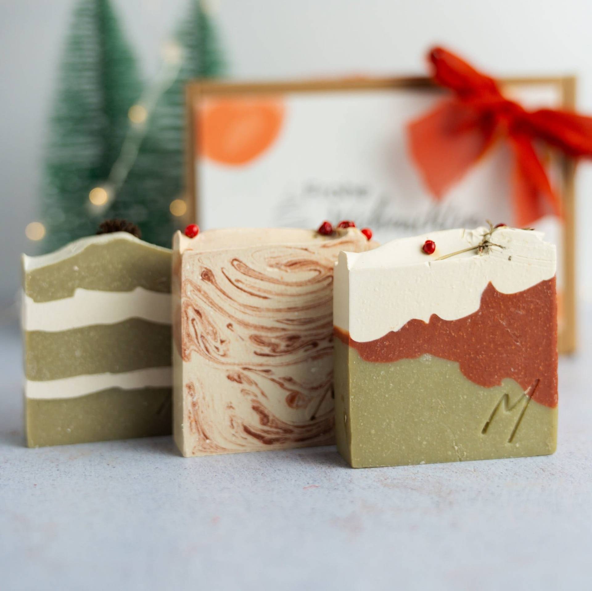 Natural Soap Christmas Gift Set, Box With 3 Types Of Limited Soap, Handmade Using The Cold Process von Etsy - MorevaCare