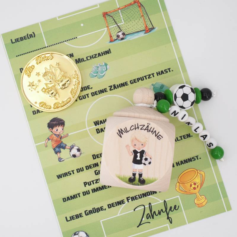 Milchzahndose Fußball Mit Namen & Zahnfee Brief Goldmünze von Etsy - MotzisBunteWelt2014