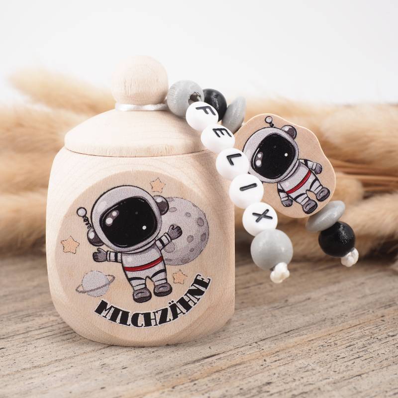 Milchzahndose Mit Namen Astronaut von Etsy - MotzisBunteWelt2014