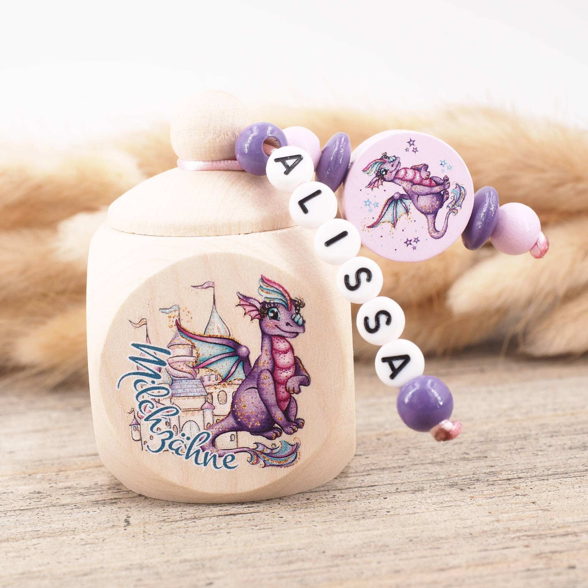 Milchzahndose Mit Namen Drache von Etsy - MotzisBunteWelt2014