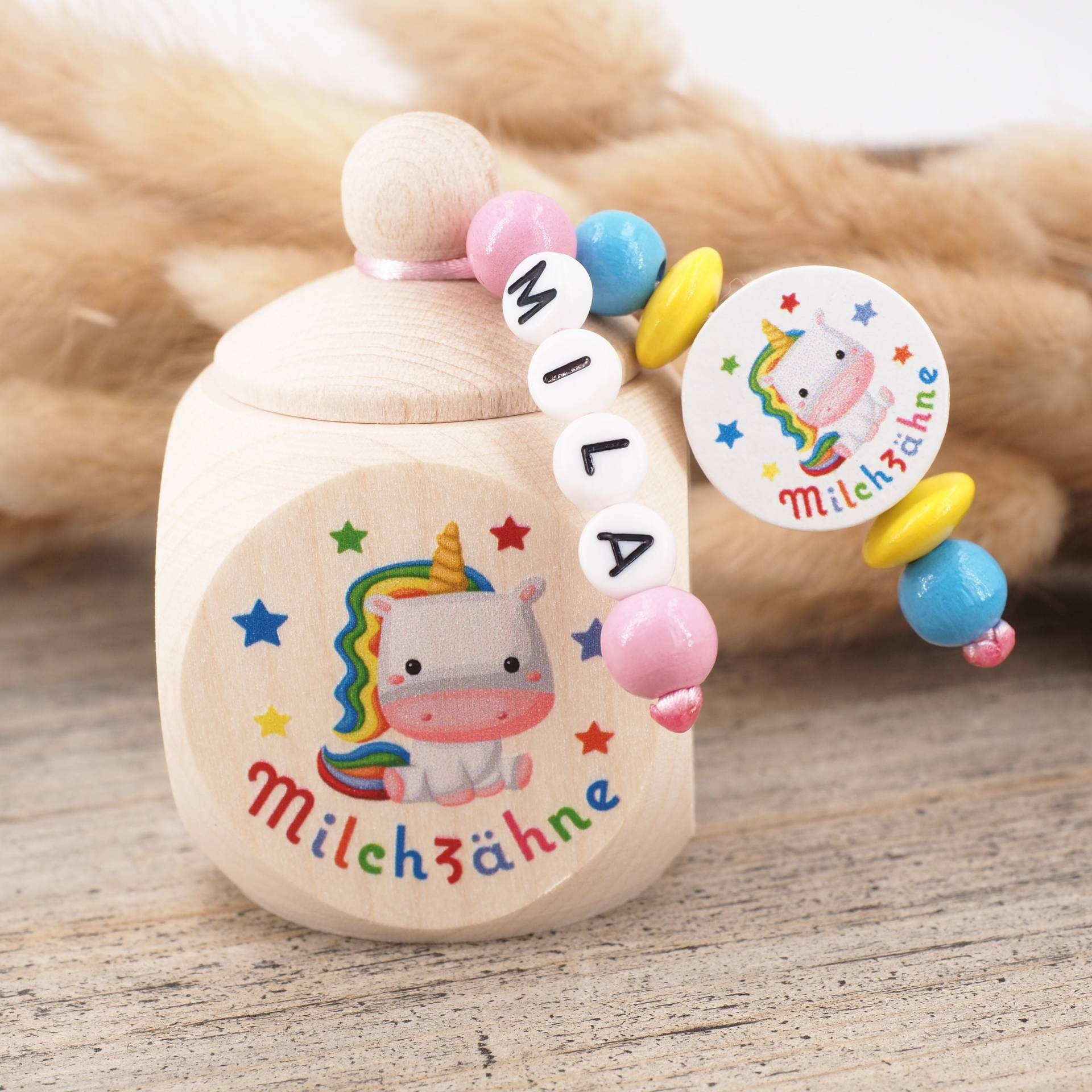 Milchzahndose Mit Namen Einhorn Milchzahndose Mit Namen Einhorn von Etsy - MotzisBunteWelt2014