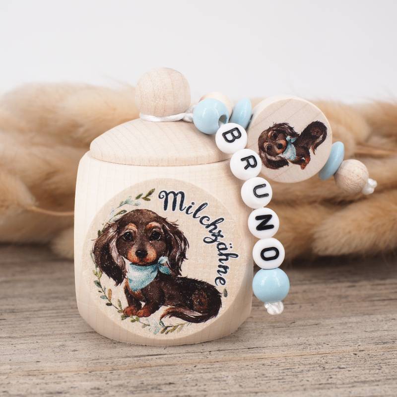 Milchzahndose Mit Namen Hund Dackel Junge von Etsy - MotzisBunteWelt2014