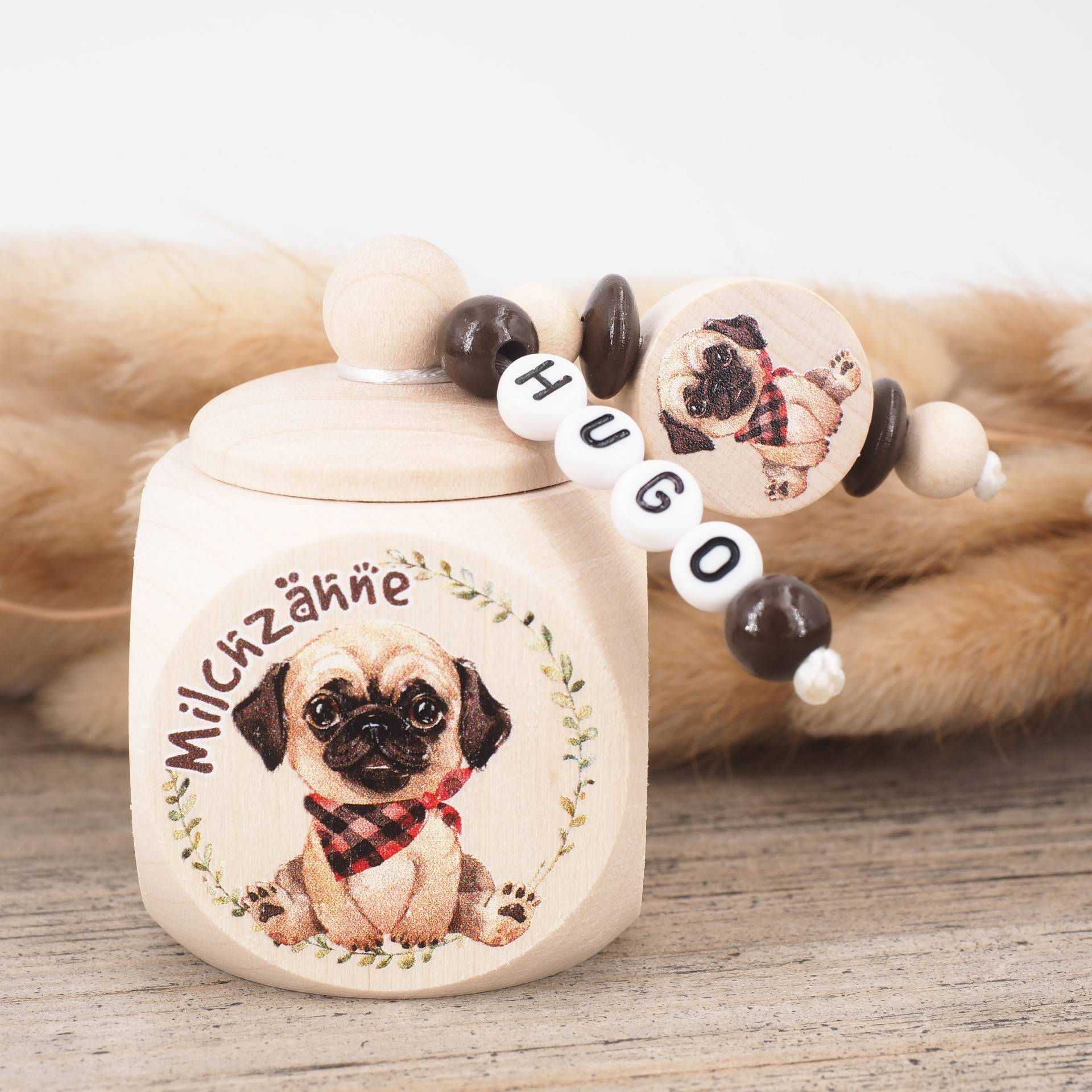 Milchzahndose Mit Namen Hund Mops von Etsy - MotzisBunteWelt2014