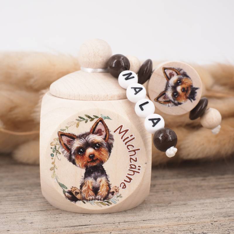 Milchzahndose Mit Namen Hund Yorkshire Terrier von Etsy - MotzisBunteWelt2014