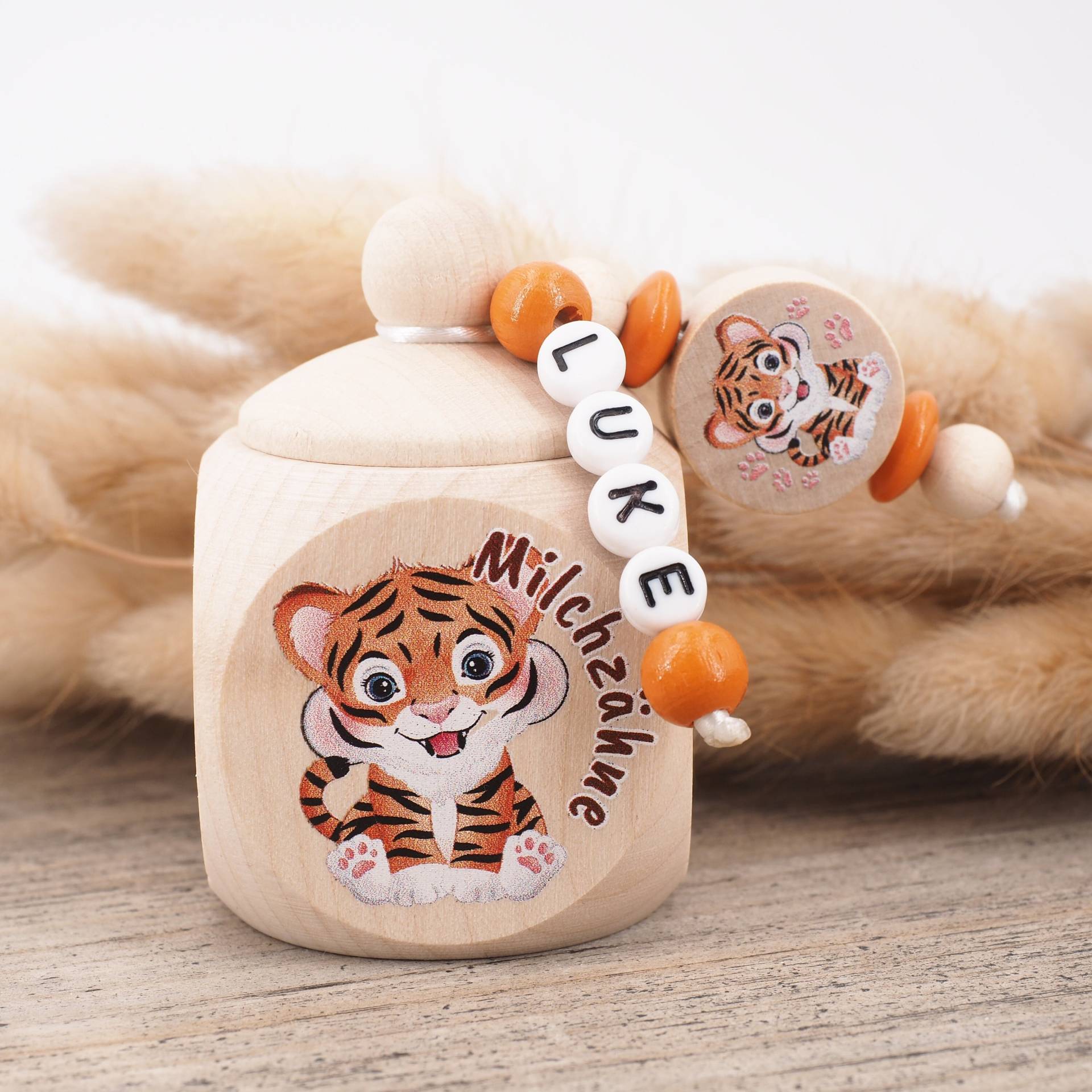 Milchzahndose Mit Namen Tiger von Etsy - MotzisBunteWelt2014