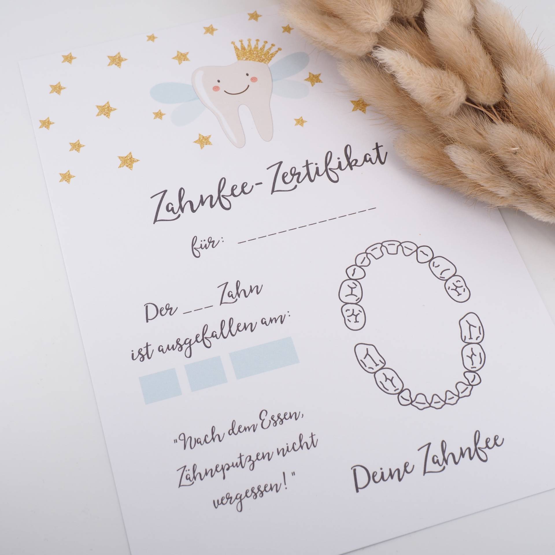 Zahnfee Brief Karte Zertifikat Zahnfee Brief Karte Zertifikat von Etsy - MotzisBunteWelt2014