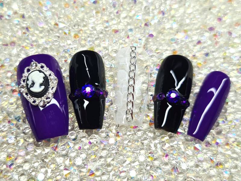 Press On Nails - Classic Vampire von Etsy - MrsSuNails