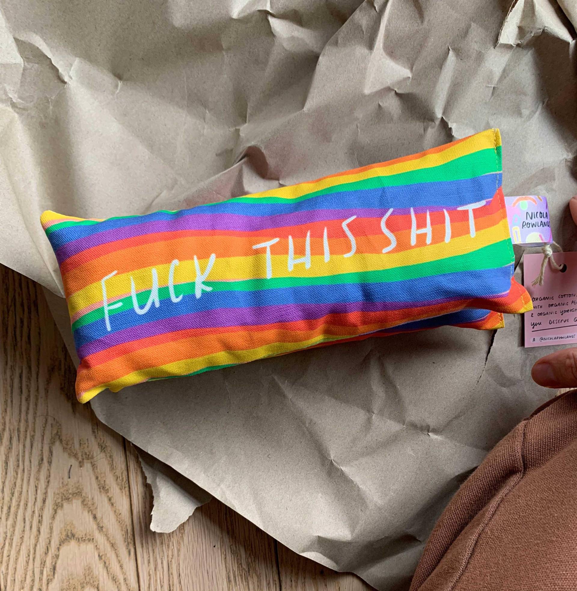 Fts Sweary Illustrierter Regenbogen Handgemachte Lavendel Augentasche Geschenk Für Erwachsene von Etsy - MsSpanner