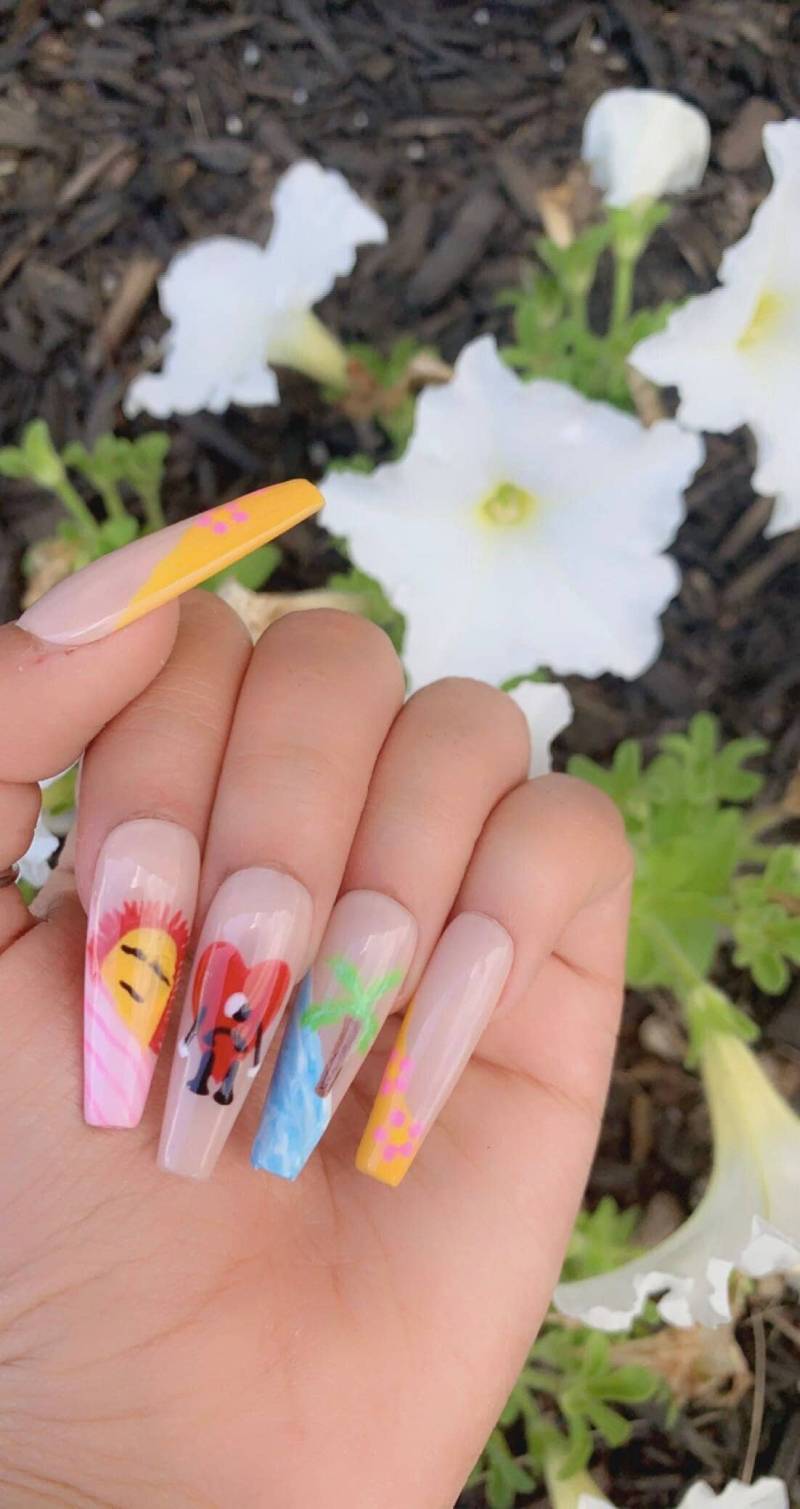 Bad Bunny Nails | Handgemachte Inspiriert Un Verano Sin Ti Nägel von Etsy - NaailsByNeNe