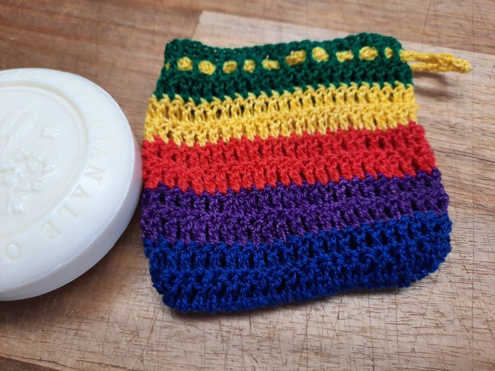 Häkel Seifen Säckchen Regenbogen von Etsy - Nachtklabauter