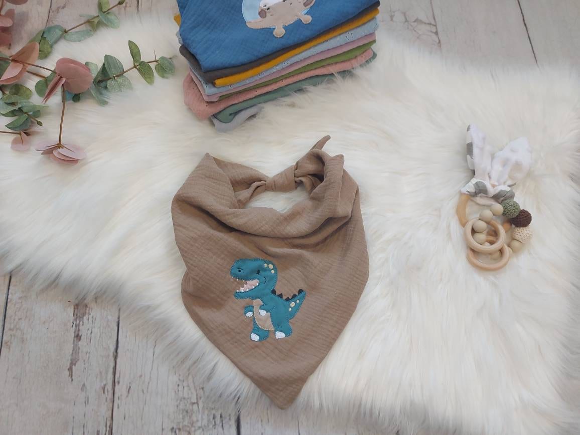 Halstuch Musselin, Dino, Beige Halstuch Musselin, Dino, Beige von Etsy - NaehtanteChristina