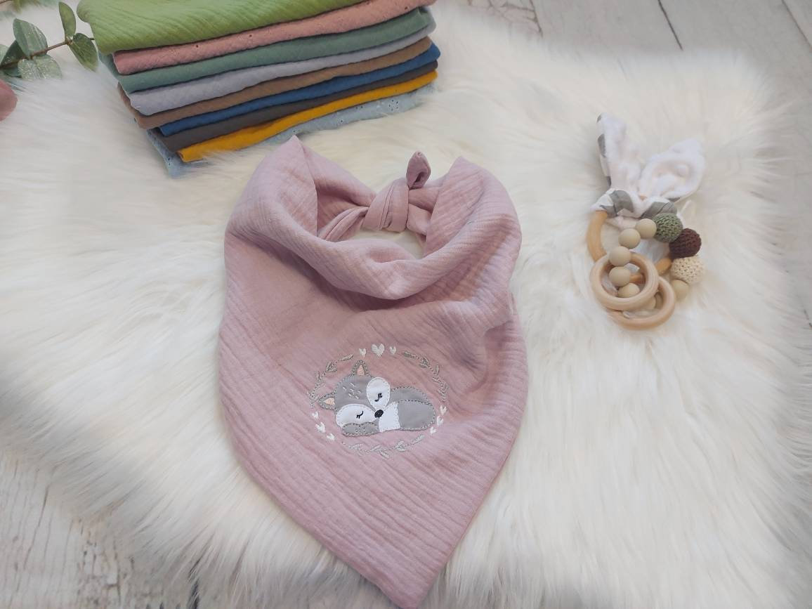 Halstuch Musselin, Schlaffuchs, Rosa Halstuch Musselin, Schlaffuchs, Rosa von Etsy - NaehtanteChristina