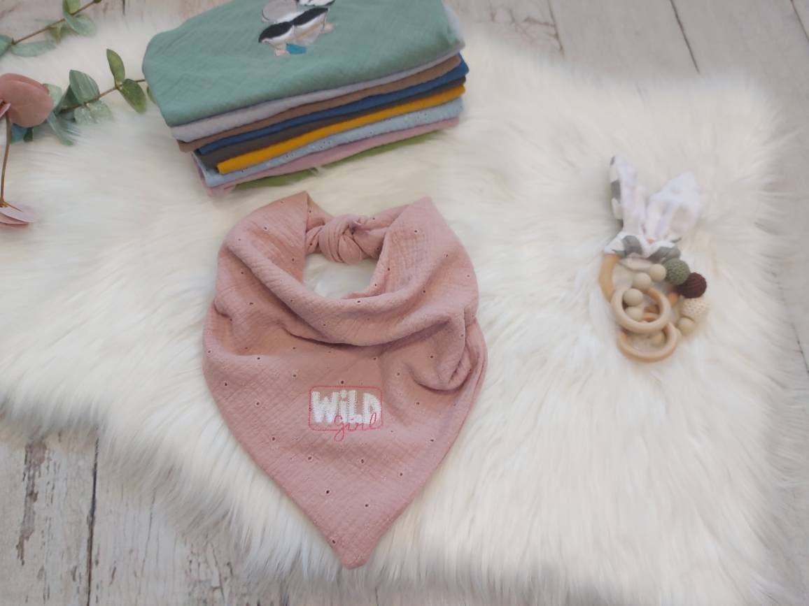 Halstuch Musselin, Wildgirl, Rosa Halstuch Musselin, Wildgirl, Rosa von Etsy - NaehtanteChristina
