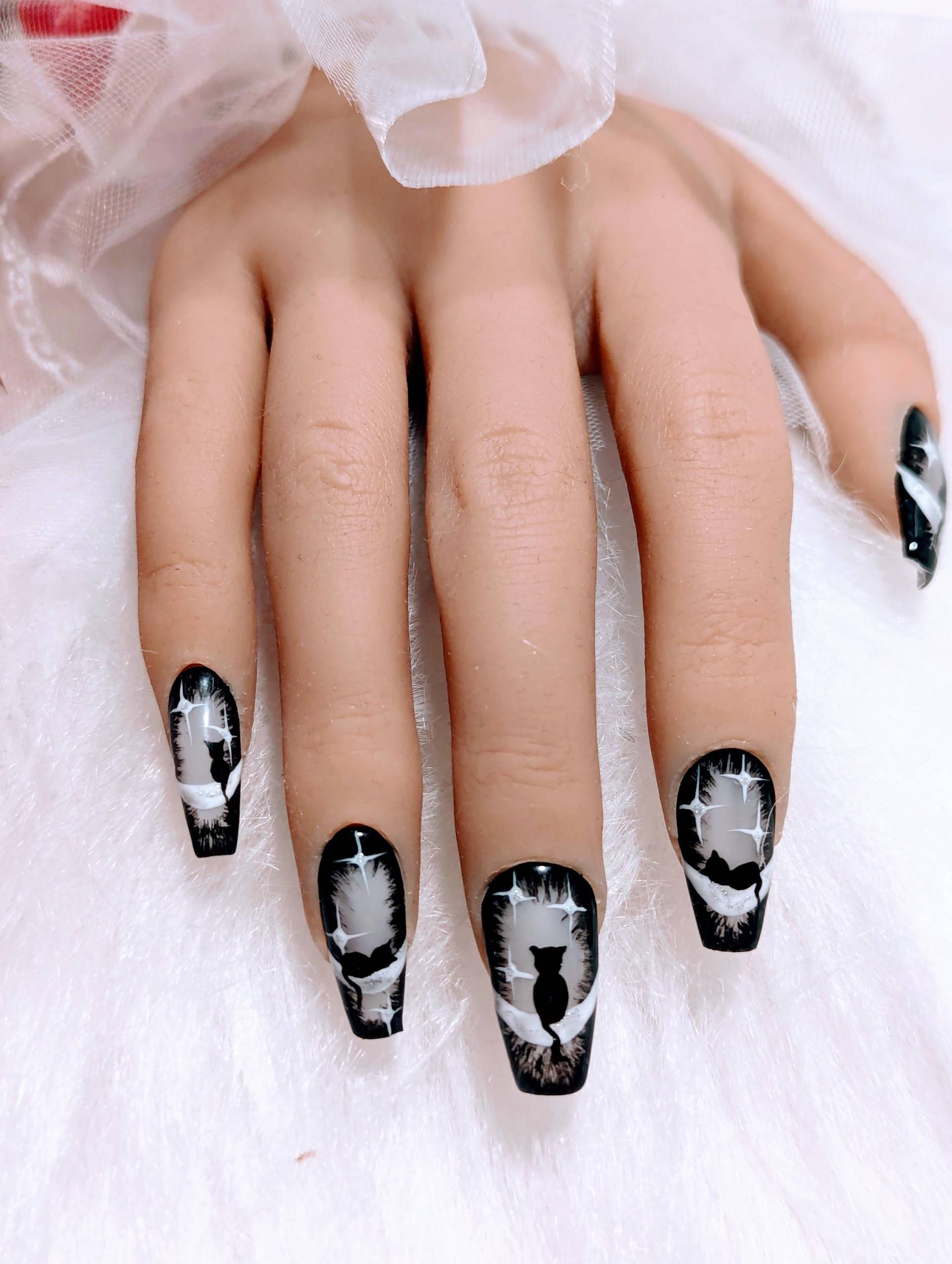 Gothic Press-On-Nägel Katzen-Motiv Für Halloween Katzenliebhaber Magisch Und Mysteriös Handgemachte Press-On-Nägel Im Black Cat Design Gothic Press-On-Nägel Katzen-Motiv Für Halloween Katzenliebhaber Magisch Und Mysteriös Handgemachte Press-On-Nägel Im Black Cat Design von Etsy - NagelUniversum