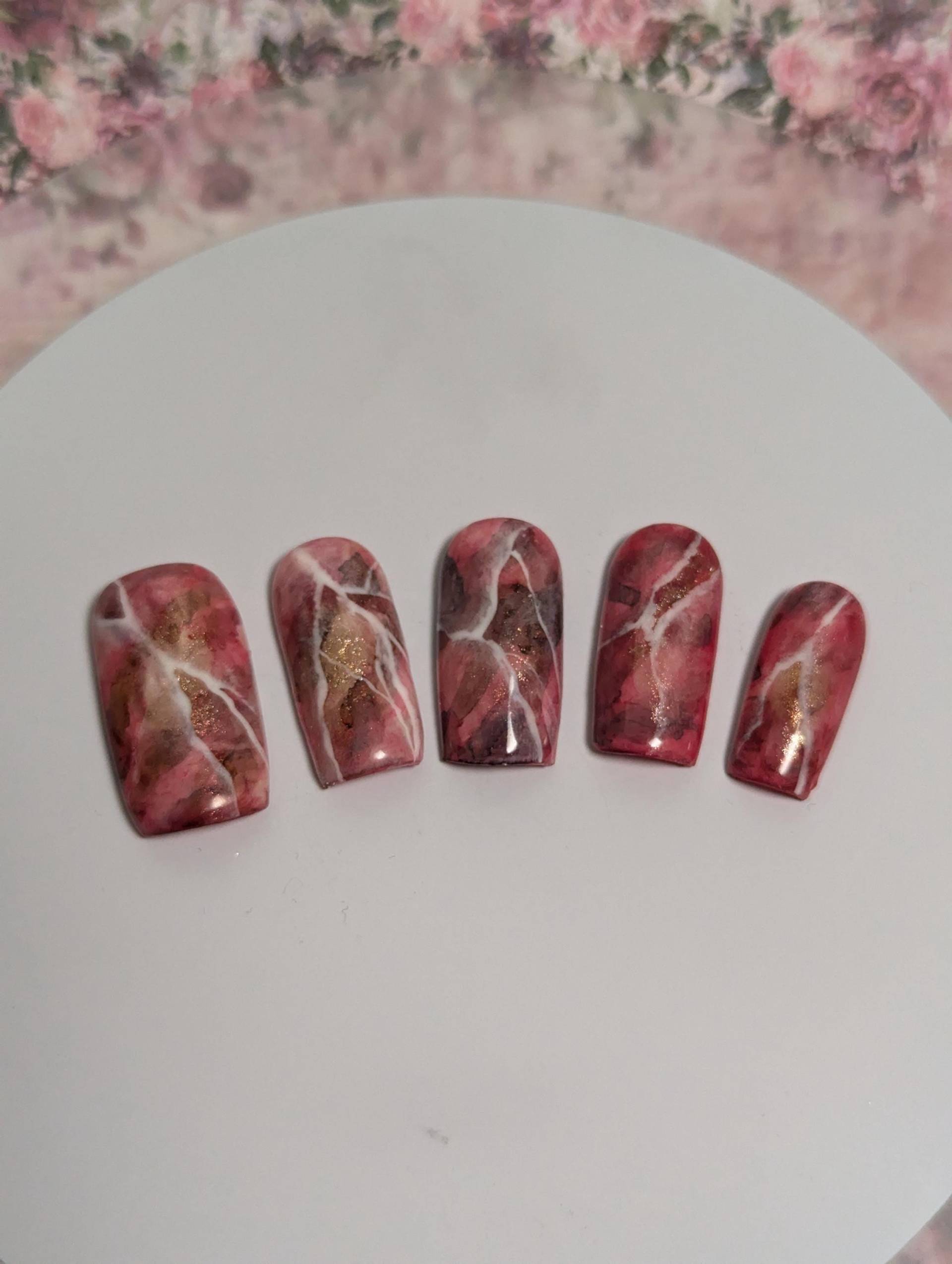 Press On Nails Set/Nägel Gelnägel /Kunstnägel Marmor von Etsy - NagelUniversum