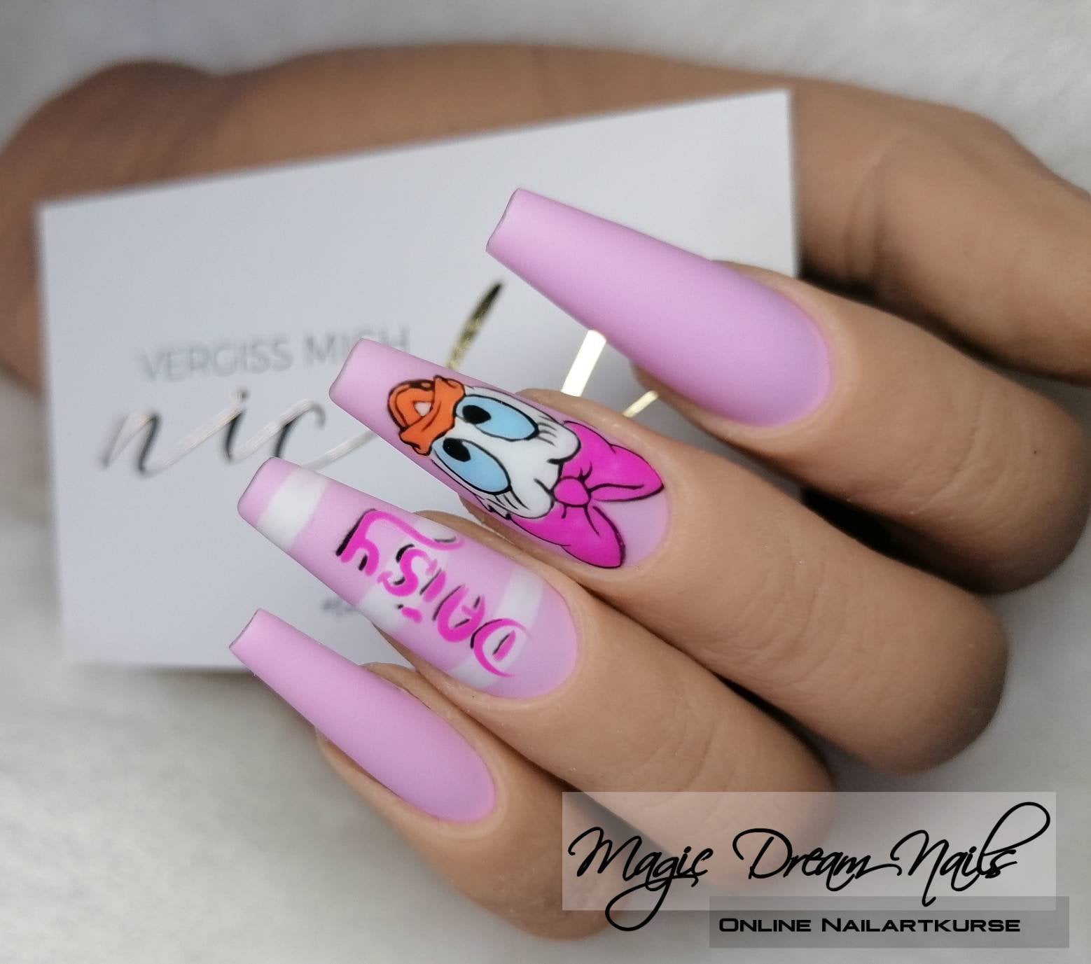 Press On Nails - Daisy Duck von Etsy - NailAndResinArt