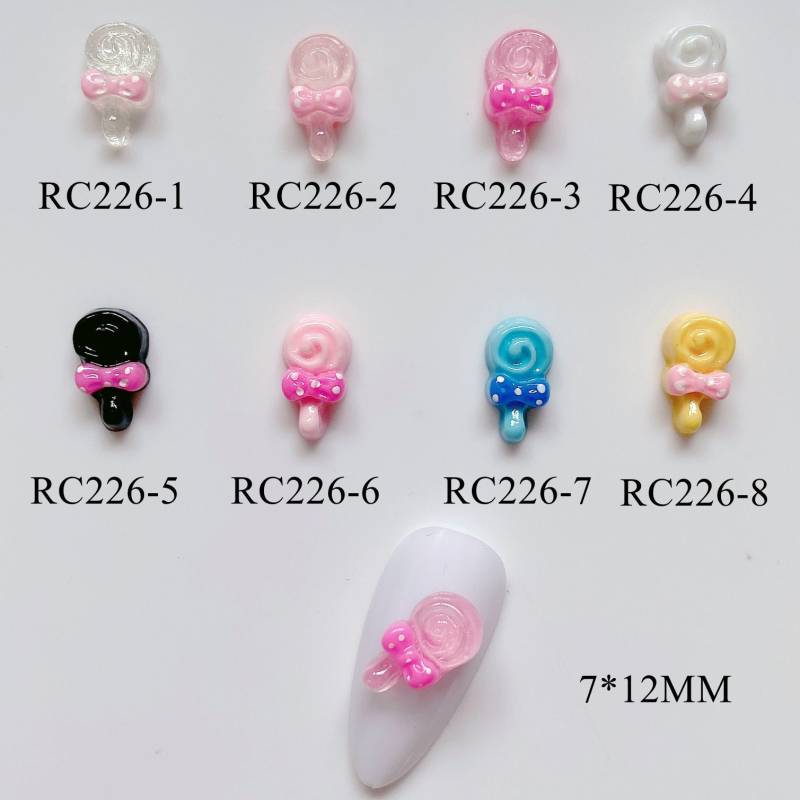 30Pcs/Tasche Cartoon Nail Art Lollypop Candy Deco Harz Nagel Kunst Dekoration Diy Rc226 von Etsy - NailAngel2019