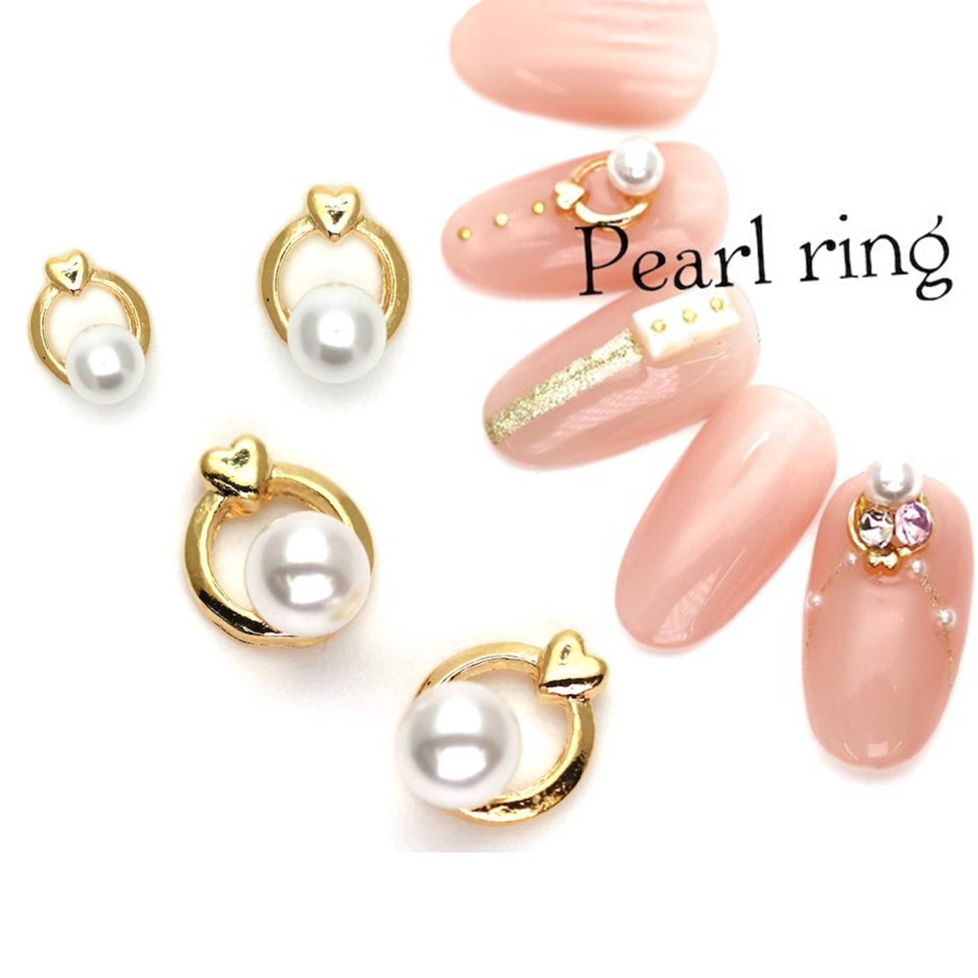 10 Stück Perlen Ring Nagel Charms von Etsy - NailQueenNYC