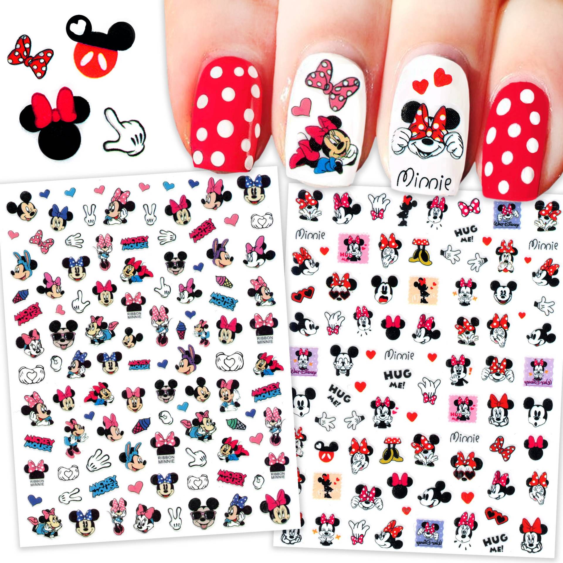 2 Bögen Maus Fliege Nail Art Sticker #03 #04 von Etsy - NailQueenNYC