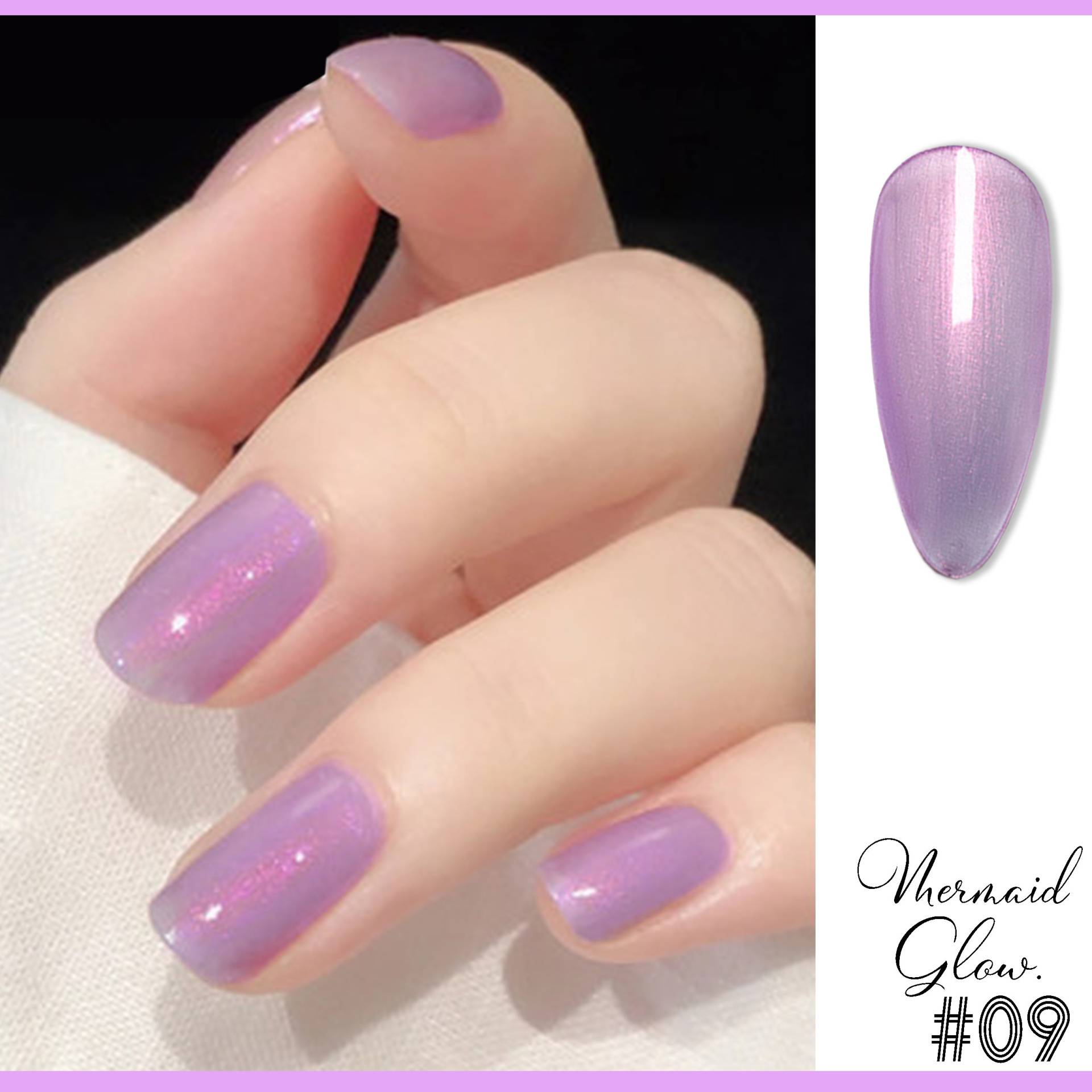 Flieder-Lila Mit Rosigem Perlenschimmer | Immergrün Orchidee Mauve Lavendel Nägel Mermaid Glow Uv/Led Gel-Nagellack 8Ml -Shade #09 von Etsy - NailQueenNYC