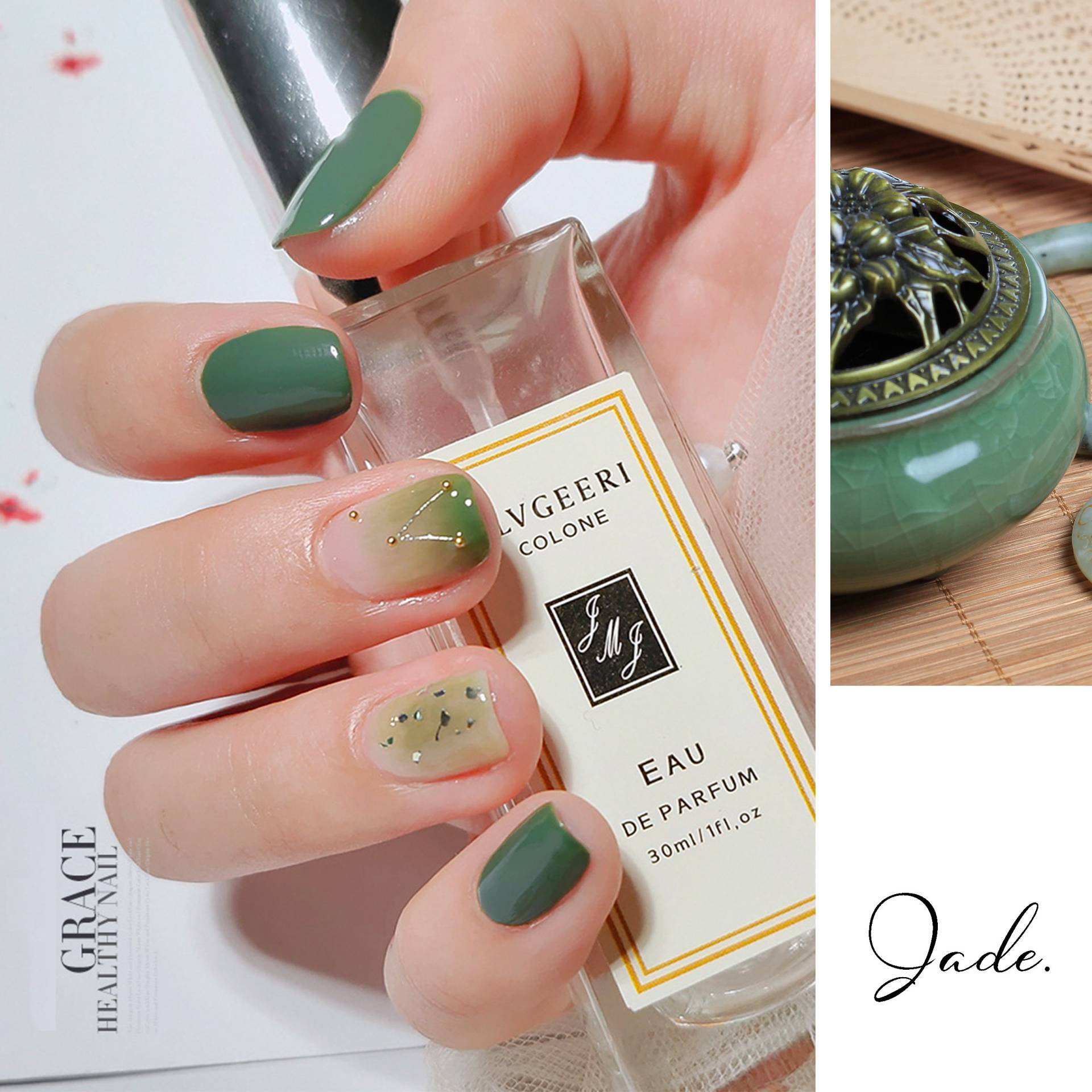 Jade Grün Gel Nagellack 8Ml | Soak-Off-Uv/Led-Gel-Nagellack von Etsy - NailQueenNYC