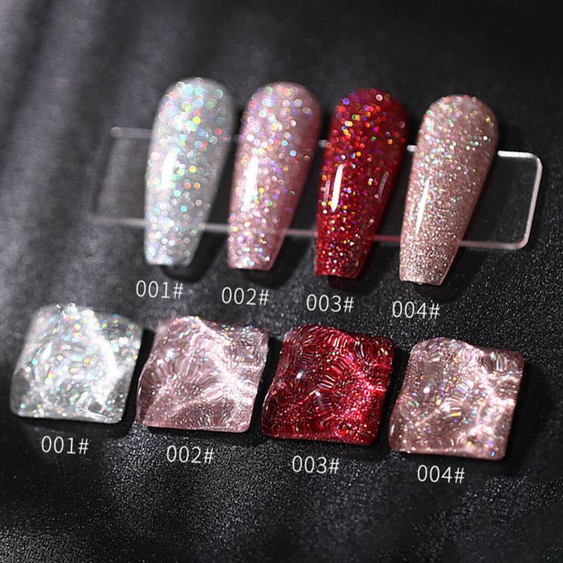 Light Reflective Crushed Diamond Set Schillernde Gel Nagellack 8Ml 4 Farben | Soak Off Uv/Led Gel-Nagellack Reflektieren Sie Blitzlichter An von Etsy - NailQueenNYC