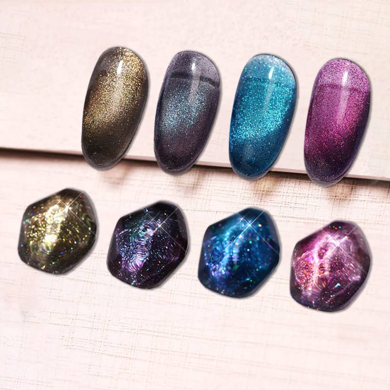 Meteor Regen Dunkel Katzenauge Set Gel Nagellack 8Ml 4 Farben | Soak Off Uv/Led Gel-Nagellack Galaxy Maniküre Magnetstift Erforderlich von Etsy - NailQueenNYC