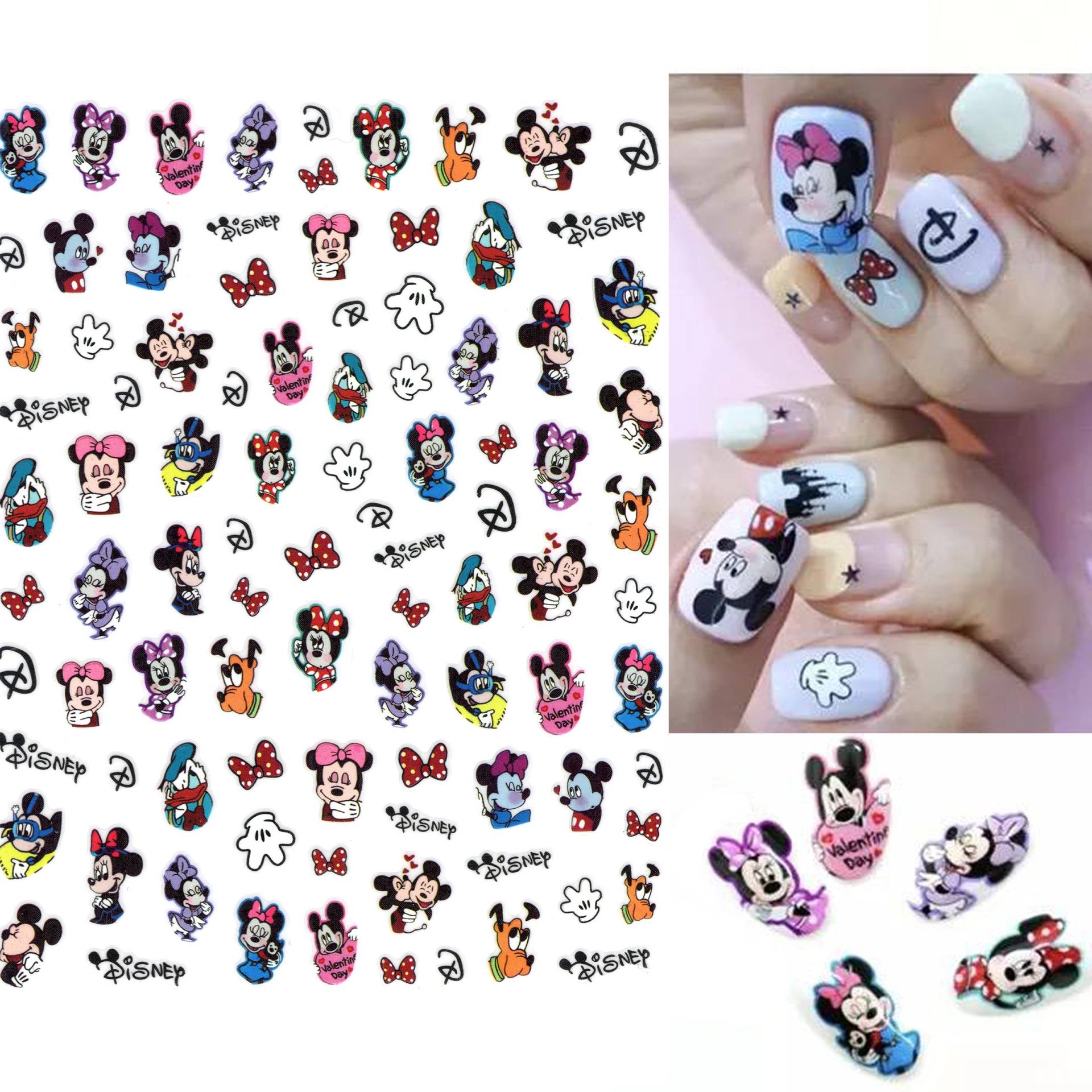 Mickey Minnie Family Nail Art Sticker von Etsy - NailQueenNYC