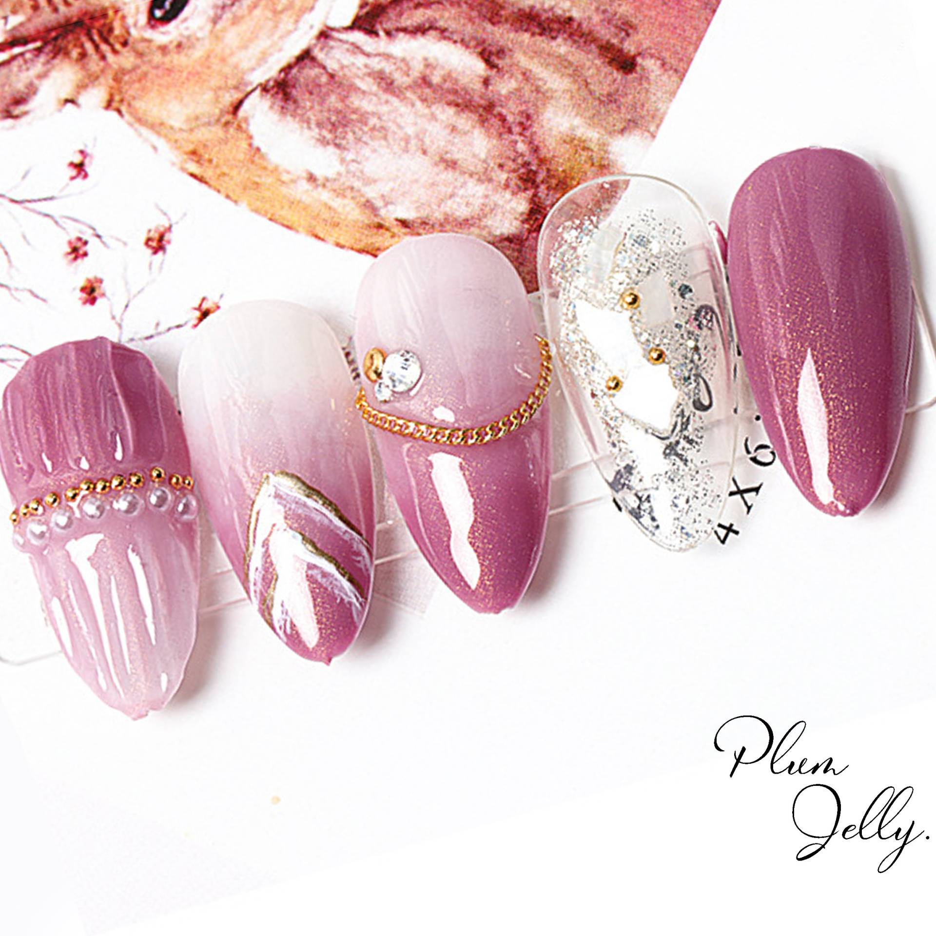 Plum Jelly Gel Lack 15Ml | Soak Off Uv/Led Gel-Nagellack Semi-Sheer Pink Und Violett Mit Perlenschimmer E1-10 von Etsy - NailQueenNYC