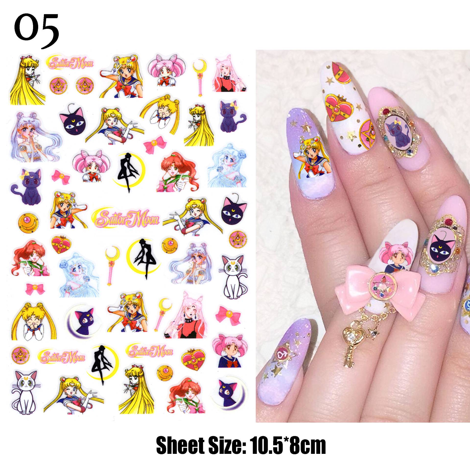 Super Shero Moon Nail Sticker #05 | Suche Im Shop Nach "Shero" Für Ähnliche Nagelsticker von Etsy - NailQueenNYC