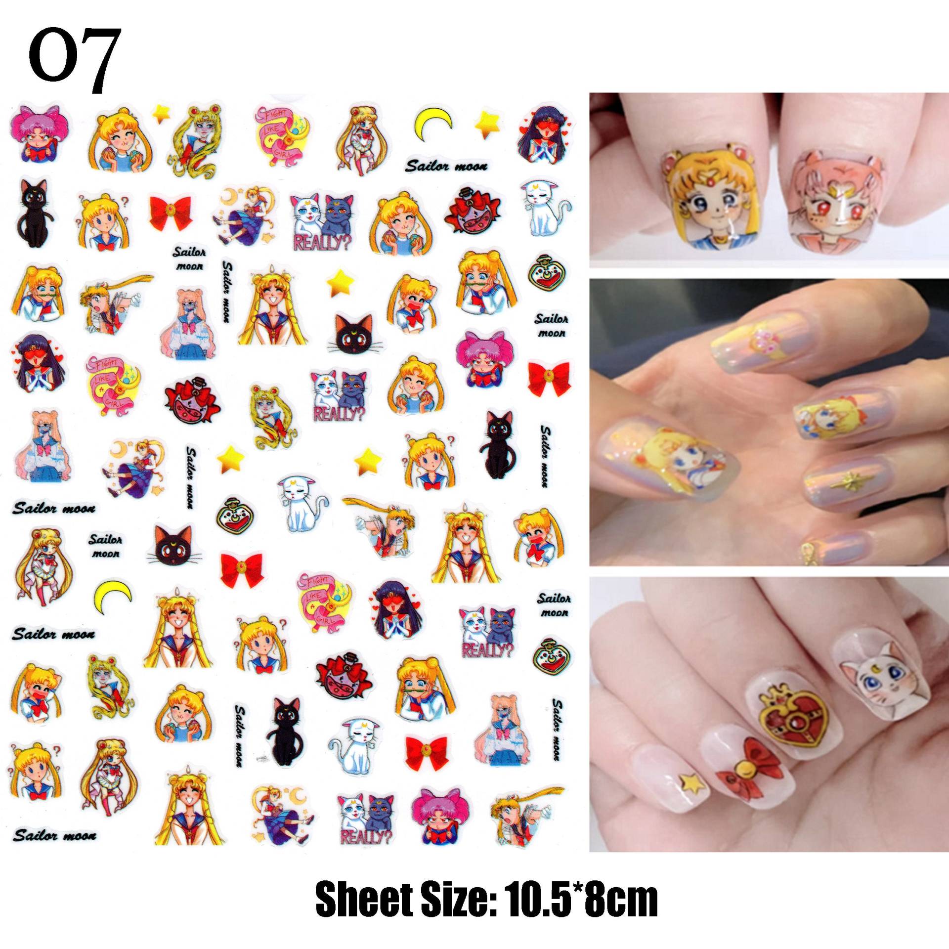 Super Shero Moon Nail Sticker #07 von Etsy - NailQueenNYC