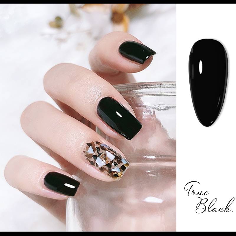 True Black Gel Nagellack 8Ml | Soak Off Uv/Led Gel-Nagellack Mattschwarze, Glänzende Schwarze, Reinschwarze Nägel von Etsy - NailQueenNYC